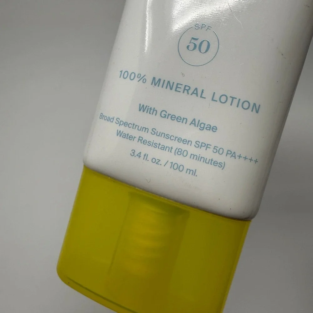 Supergoop!PLAY 100% Mineral Lotion SPF 50 /Green Algae 3.4 oz *NOT SEALED*NO BOX